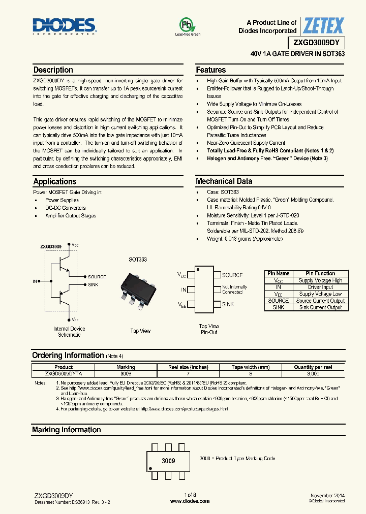 ZXGD3009DYTA_8959066.PDF Datasheet