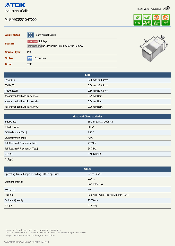 MLG0603SR10HT000_8965259.PDF Datasheet