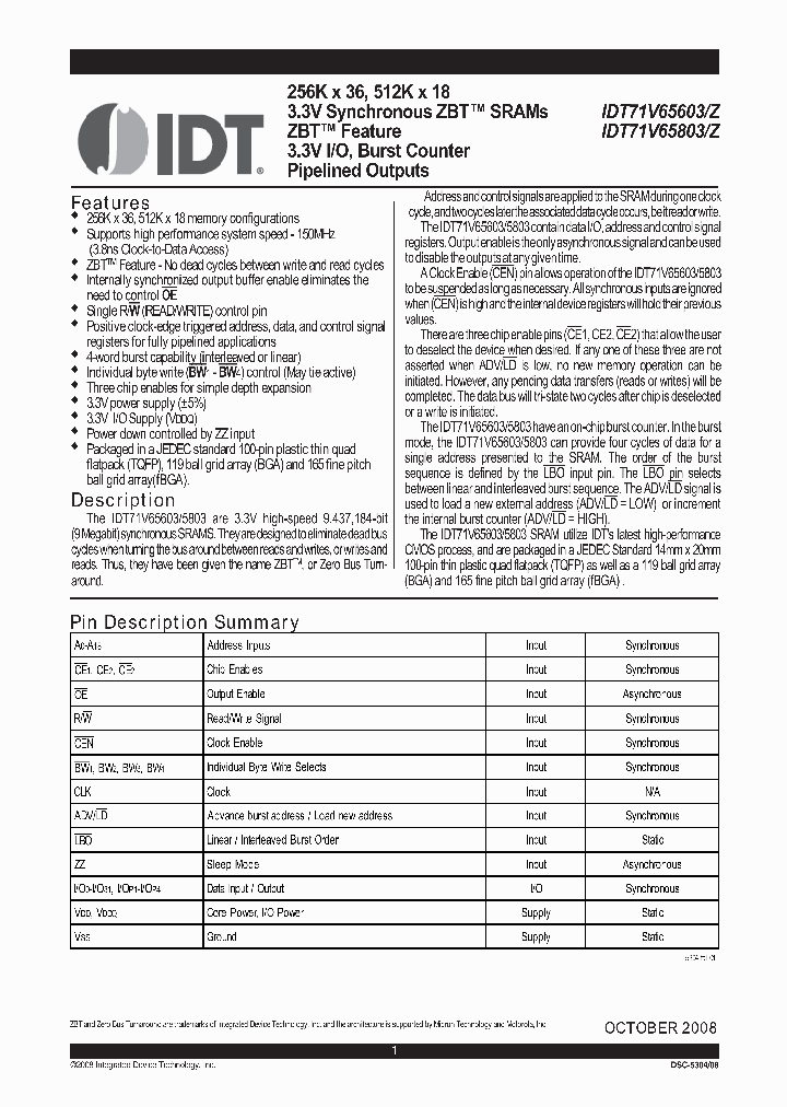 71V65603Z133PFG_8965766.PDF Datasheet