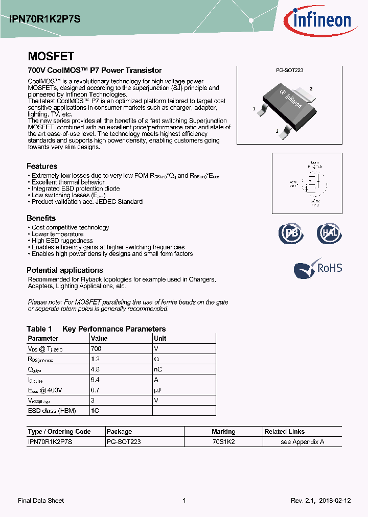 IPN70R1K2P7S_8972686.PDF Datasheet