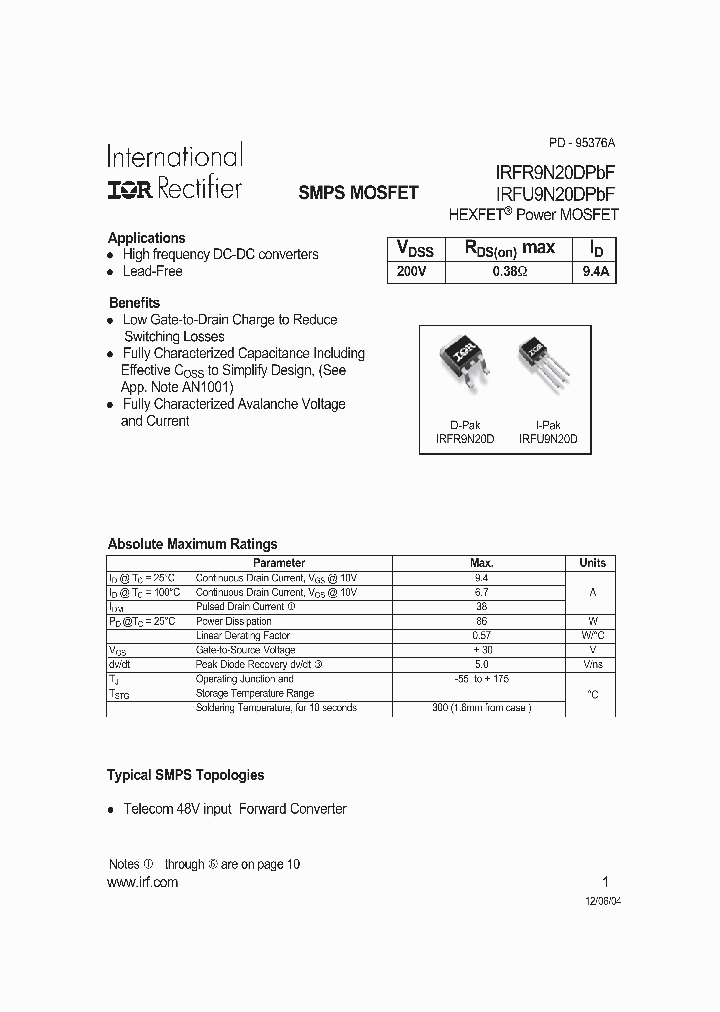 IRFR9N20DPBF_8973097.PDF Datasheet