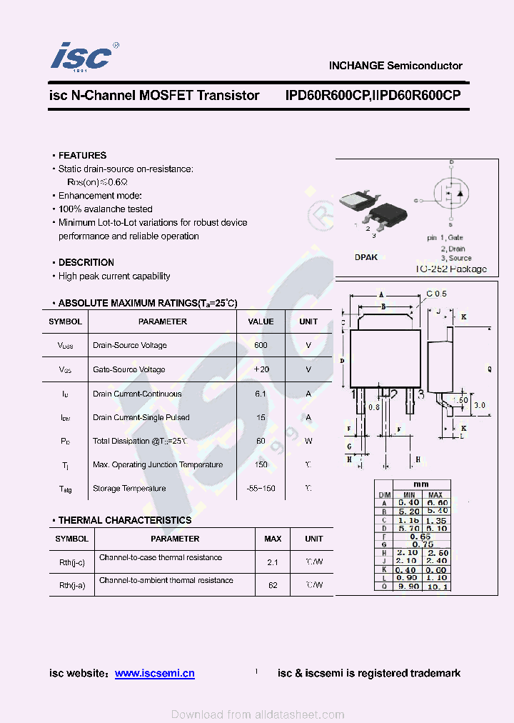 IPD60R600CP_8973718.PDF Datasheet