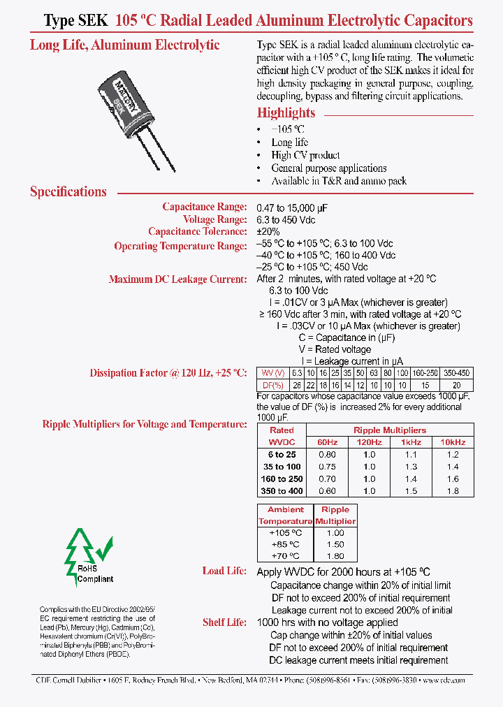 SEK100M160ST_8980185.PDF Datasheet