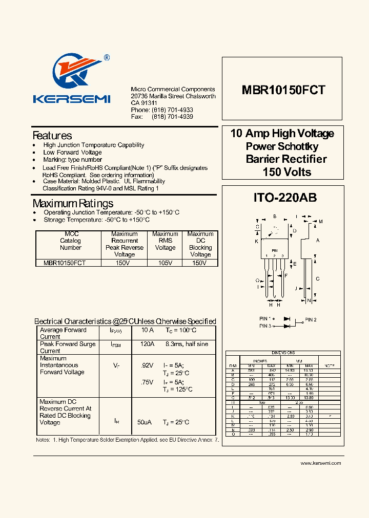 MBR10150FCT_8981029.PDF Datasheet