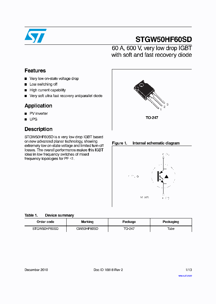 STGW50HF60SD_8981558.PDF Datasheet