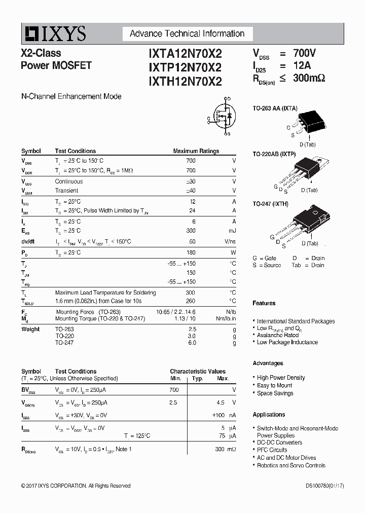 IXTP12N70X2_8985727.PDF Datasheet