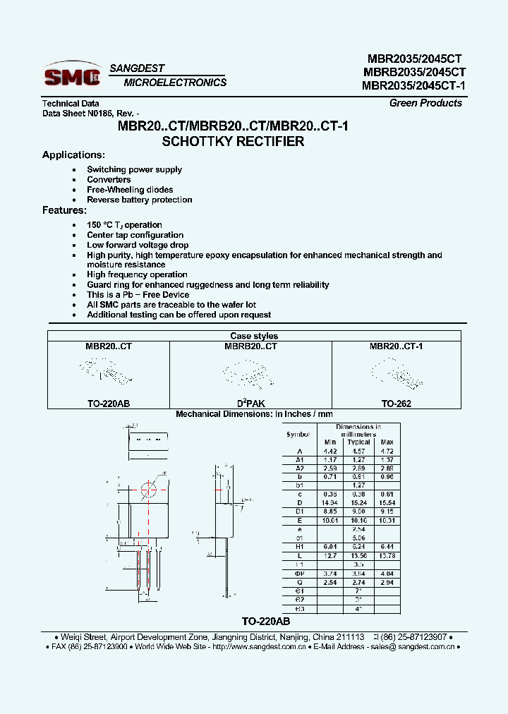 MBR2045CT-1_8986601.PDF Datasheet