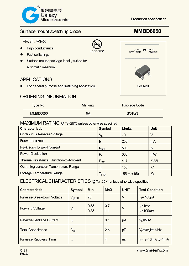 MMBD6050_8990282.PDF Datasheet