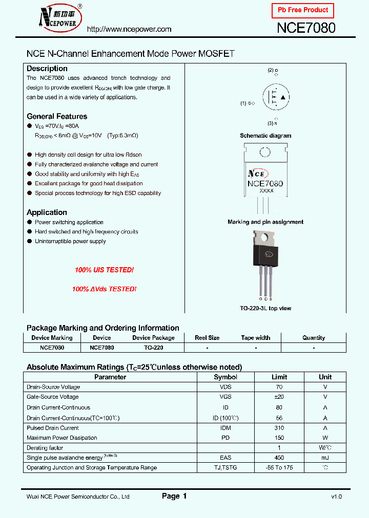 NCE7080_8990639.PDF Datasheet