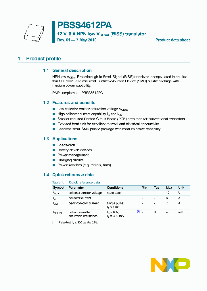 PBSS4612PA-15_8991295.PDF Datasheet