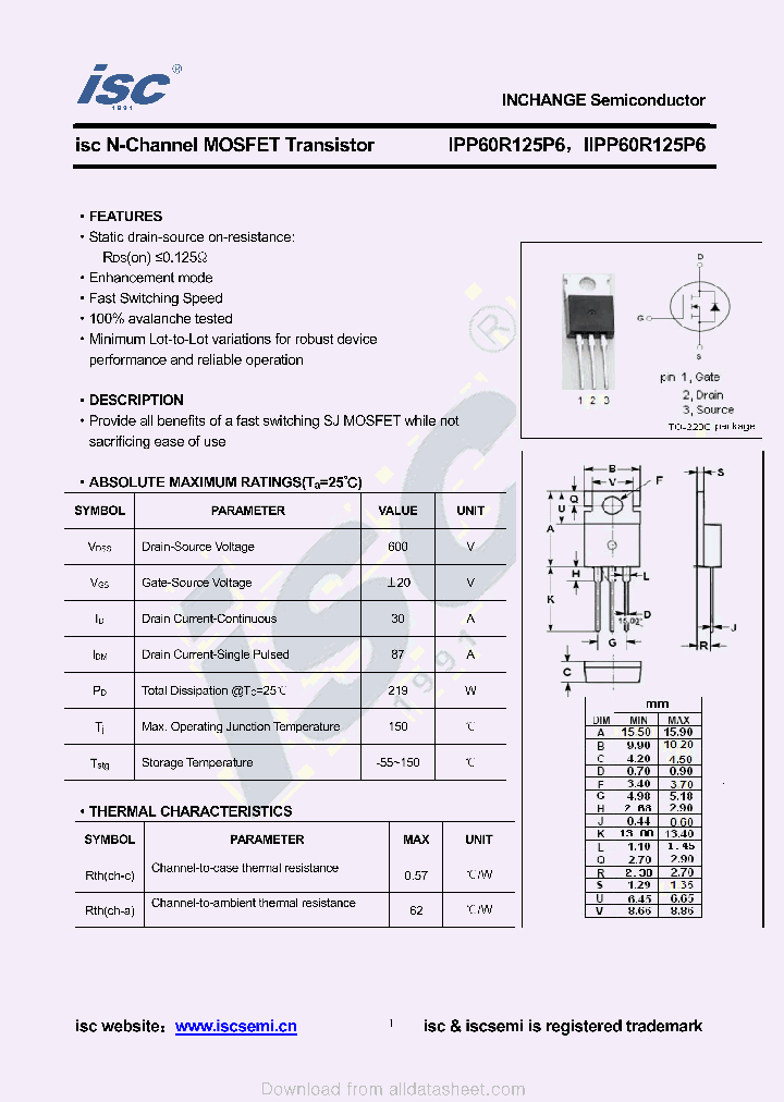 IPP60R125P6_8992373.PDF Datasheet