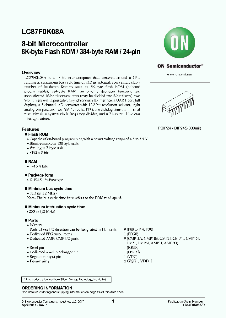 LC87F0K08AUDA-E_8996114.PDF Datasheet