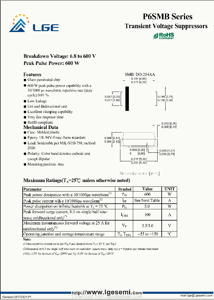 P6SMB47CA_8996626.PDF Datasheet