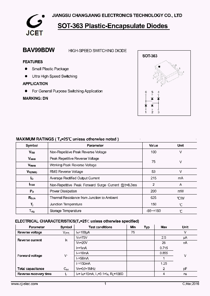 BAV99BDW_8998735.PDF Datasheet