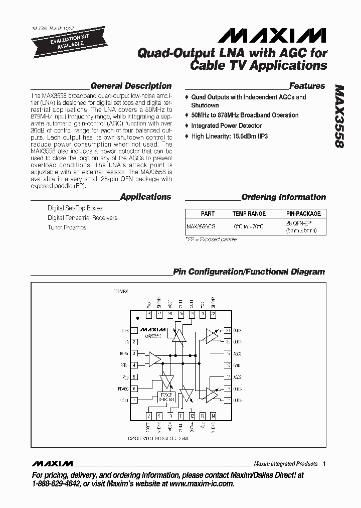 MAX3558CGI_9000117.PDF Datasheet