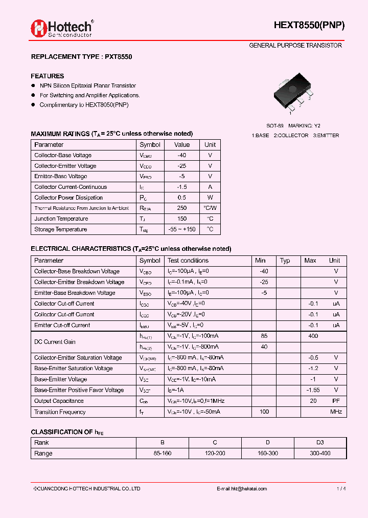 HEXT8550_9000684.PDF Datasheet