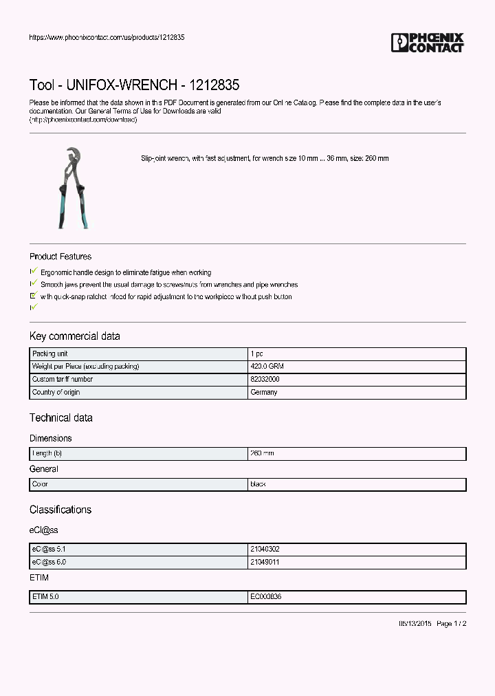 UNIFOX-WRENCH_9002295.PDF Datasheet