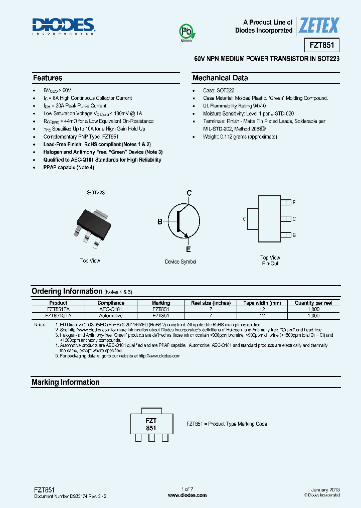 FZT851_9004135.PDF Datasheet