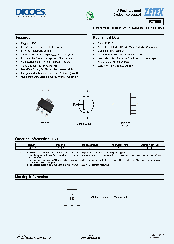 FZT855_9004140.PDF Datasheet