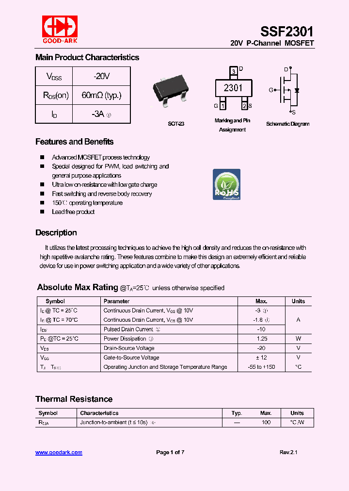 SSF2301_9005270.PDF Datasheet