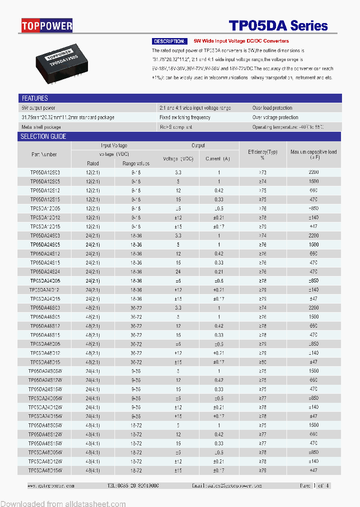 TP05DA-2KVDC_9005686.PDF Datasheet