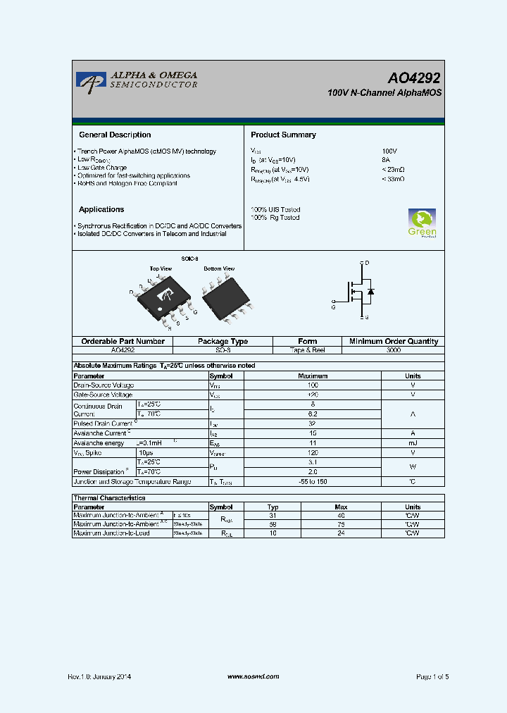 AO4292_9005730.PDF Datasheet