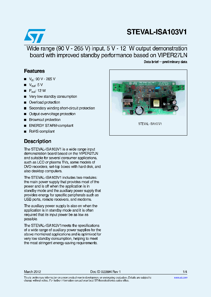 STEVAL-ISA103V1_9007799.PDF Datasheet