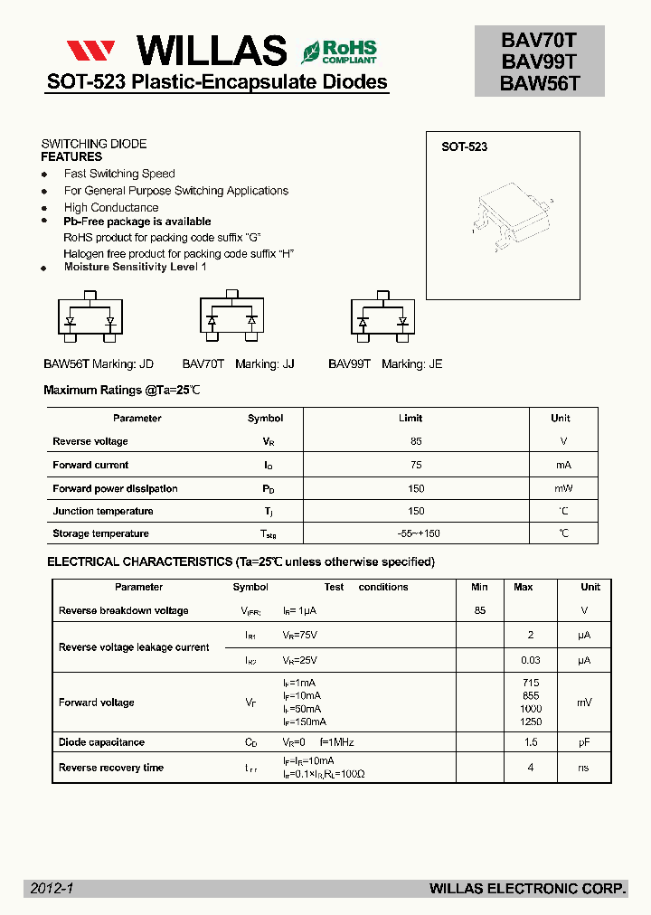 BAV70T_9007945.PDF Datasheet