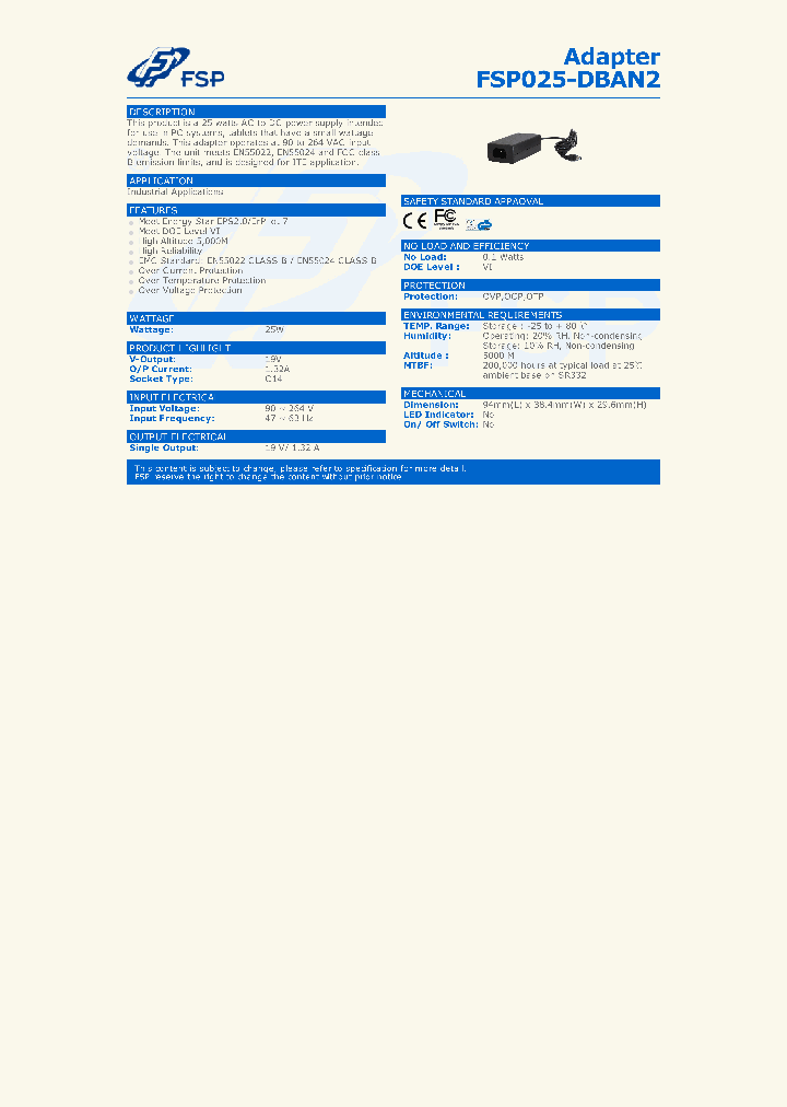 FSP025-DBAN2_9008686.PDF Datasheet