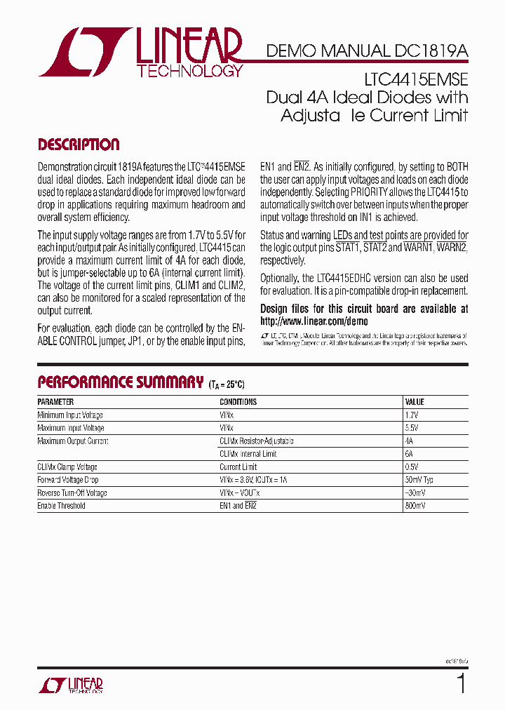 LTC4415EMSE_9009237.PDF Datasheet