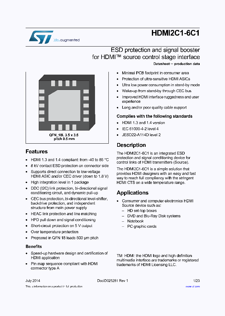 HDMI2C1-6C1_9010479.PDF Datasheet