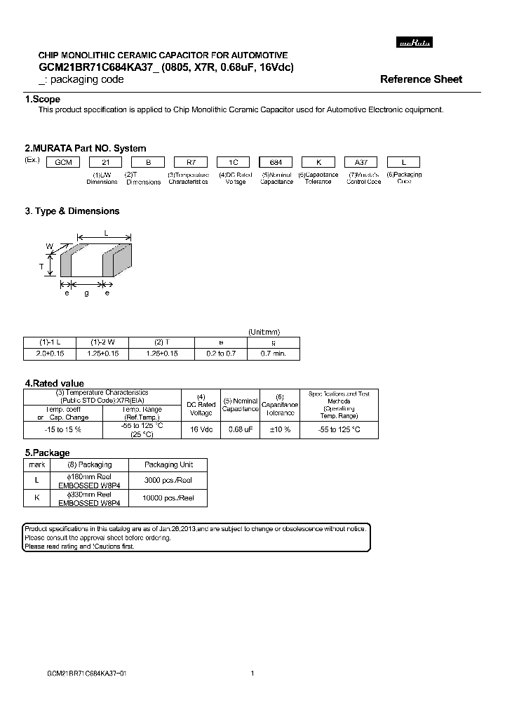 GCM21BR71C684KA37_9010648.PDF Datasheet