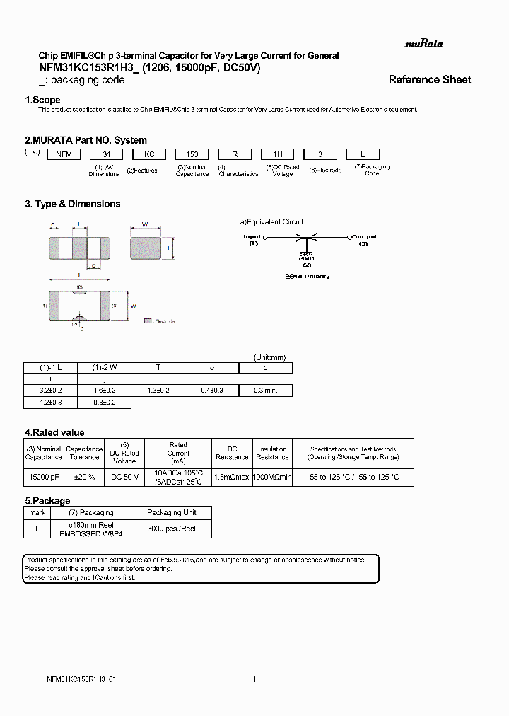 NFM31KC153R1H3_9011544.PDF Datasheet