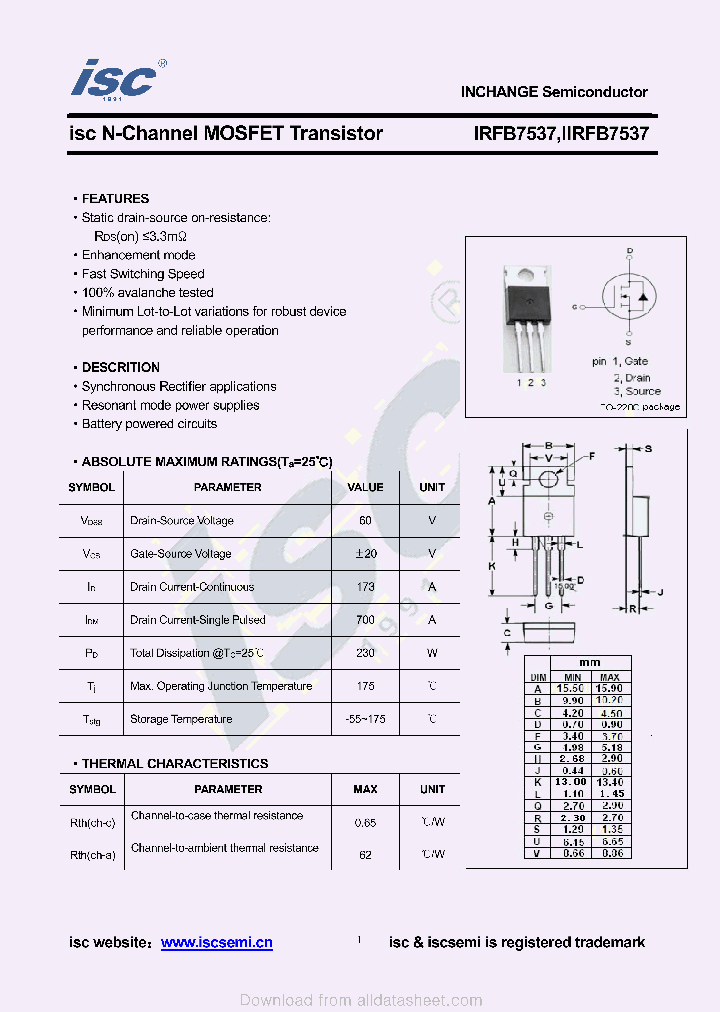 IIRFB7537_9012790.PDF Datasheet