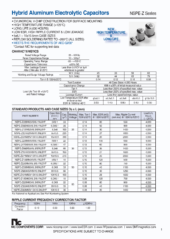 NSPE-Z560M63V10X105NLBYF_9013252.PDF Datasheet