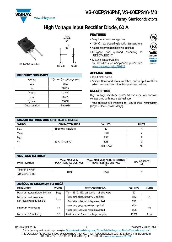 VS-60EPS16-M3_9013414.PDF Datasheet