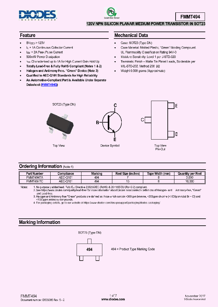 FMMT494-17_9015944.PDF Datasheet