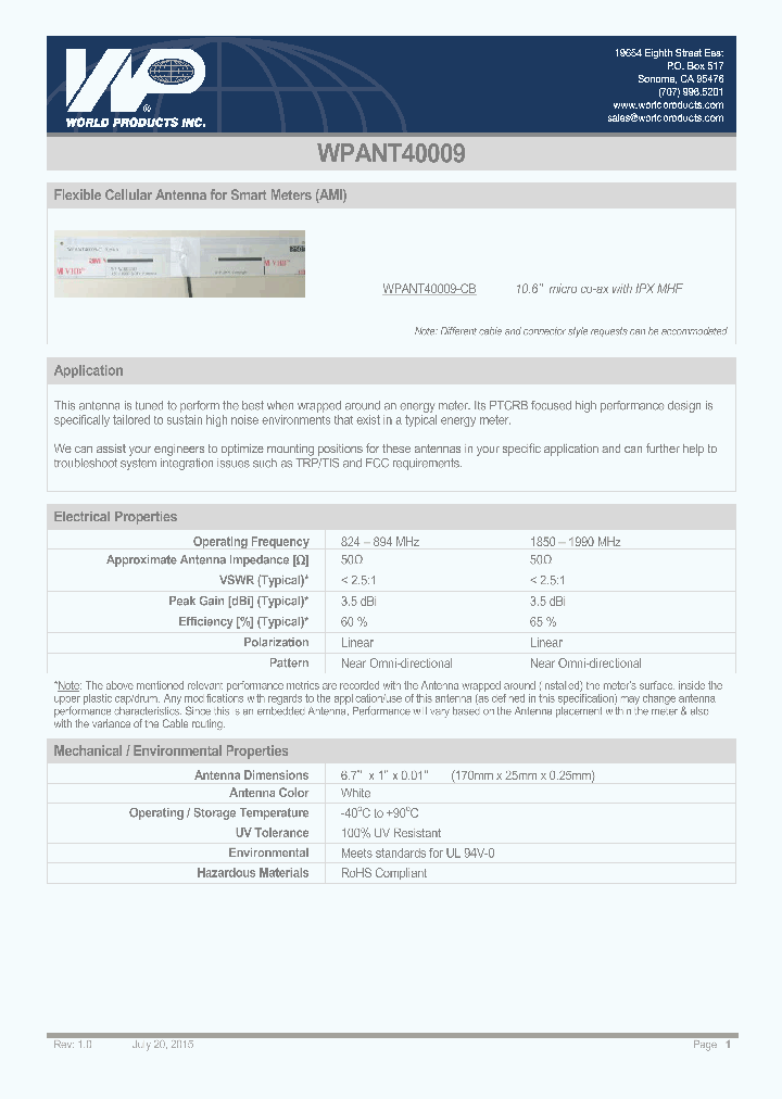 WPANT40009_9018961.PDF Datasheet