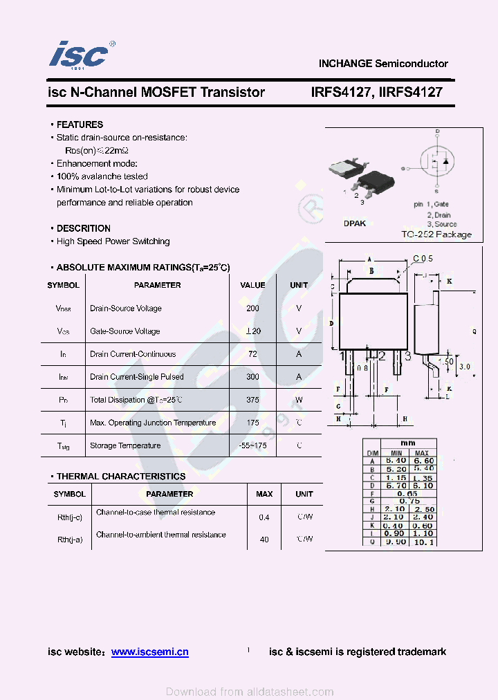 IRFS4127_9019139.PDF Datasheet