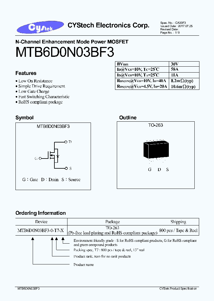 MTB6D0N03BF3_9019920.PDF Datasheet
