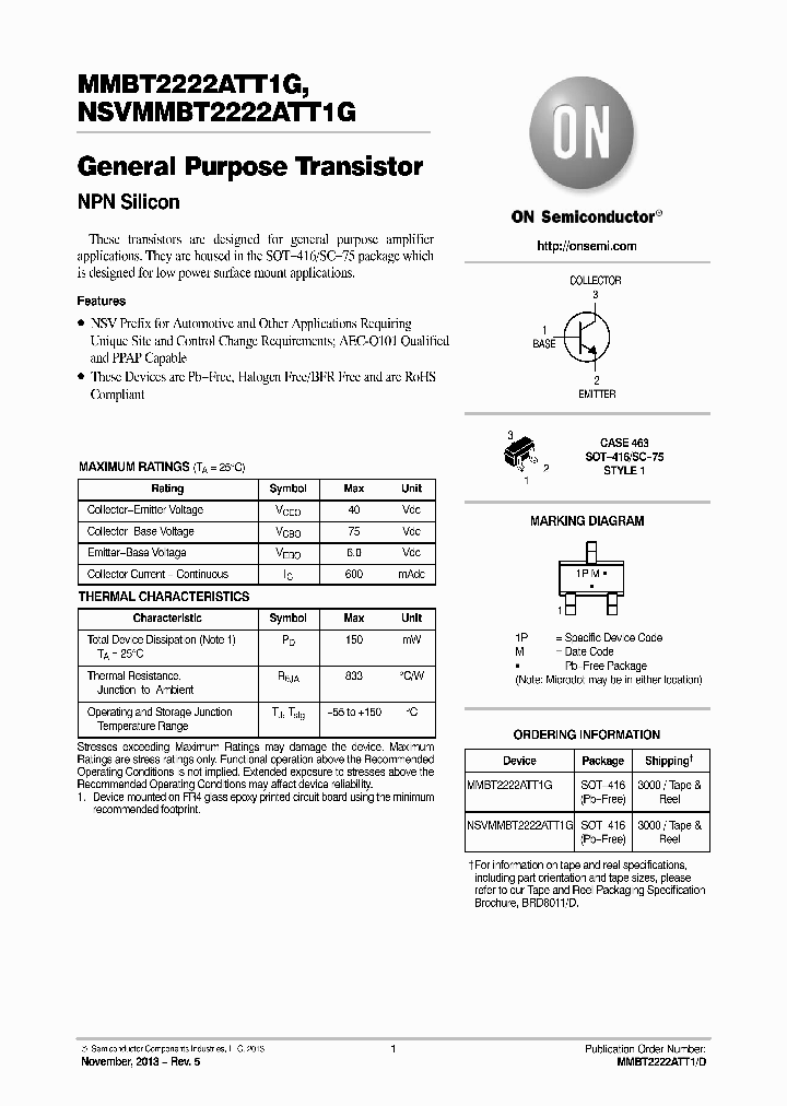 NSVMMBT2222ATT1G_9020439.PDF Datasheet