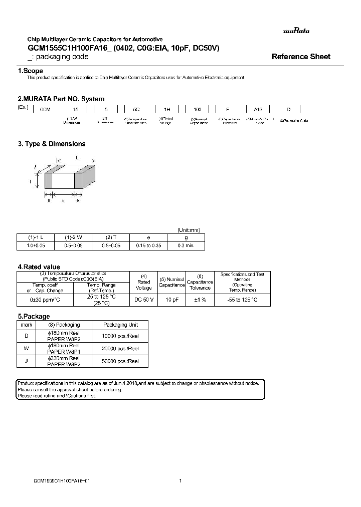 GCM1555C1H100FA16_9020490.PDF Datasheet