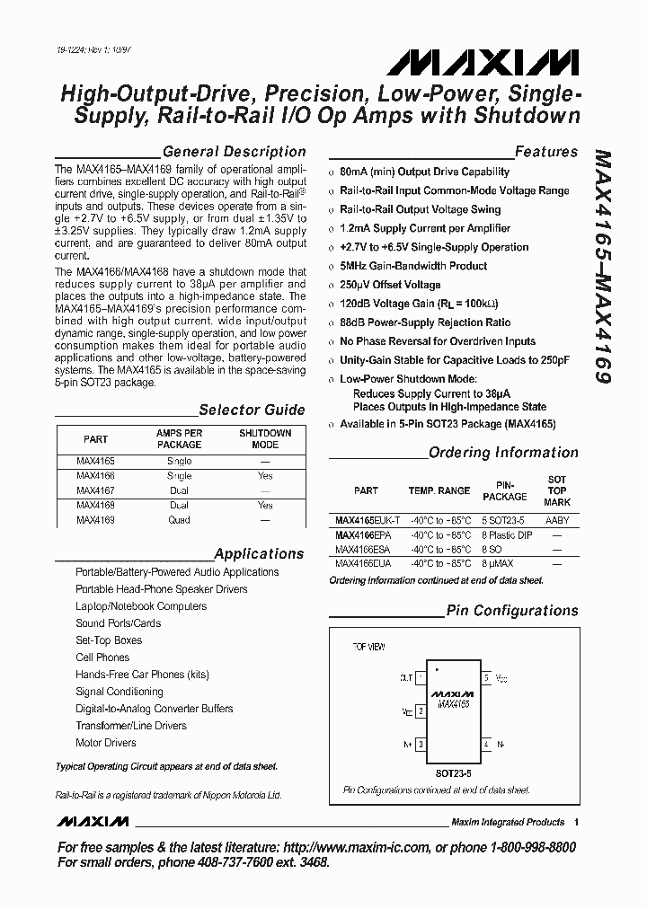 MAX4166ESA_9021063.PDF Datasheet