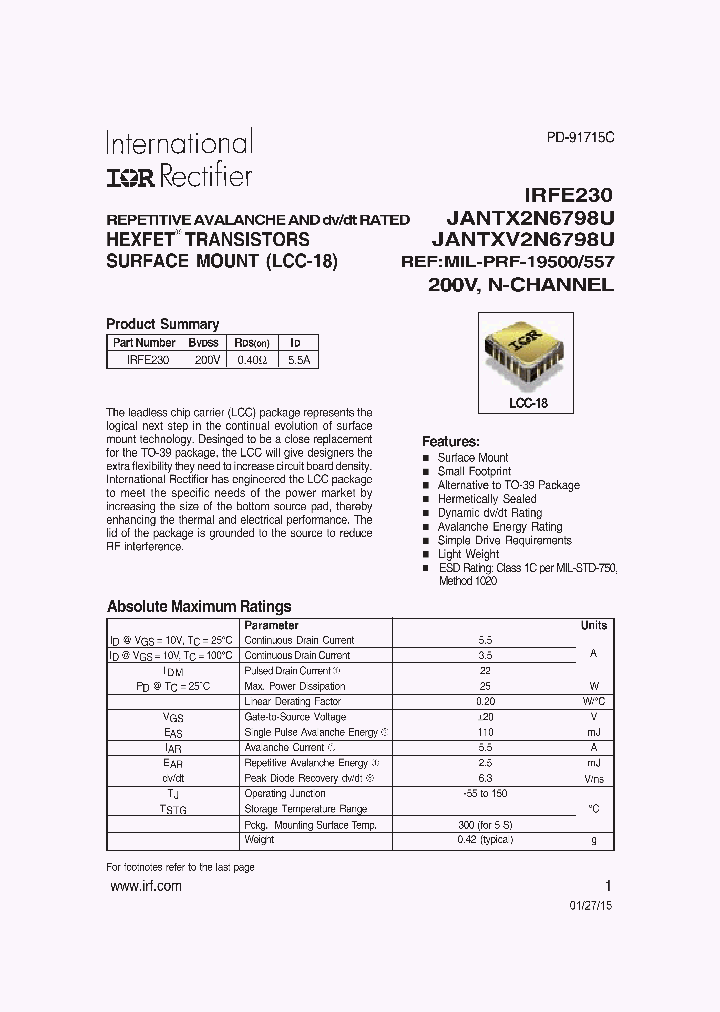 IRFE230_9021649.PDF Datasheet