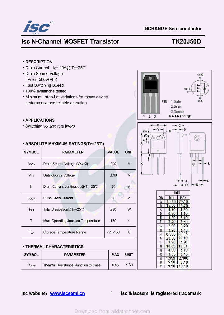 TK20J50D_9026170.PDF Datasheet