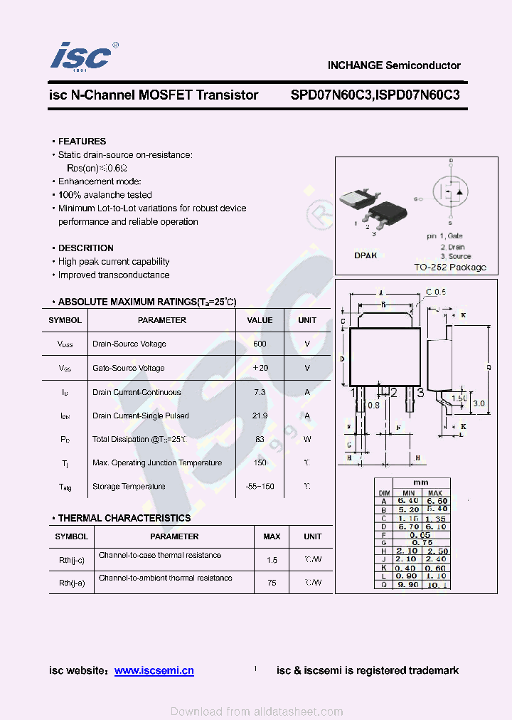 SPD07N60C3_9026917.PDF Datasheet