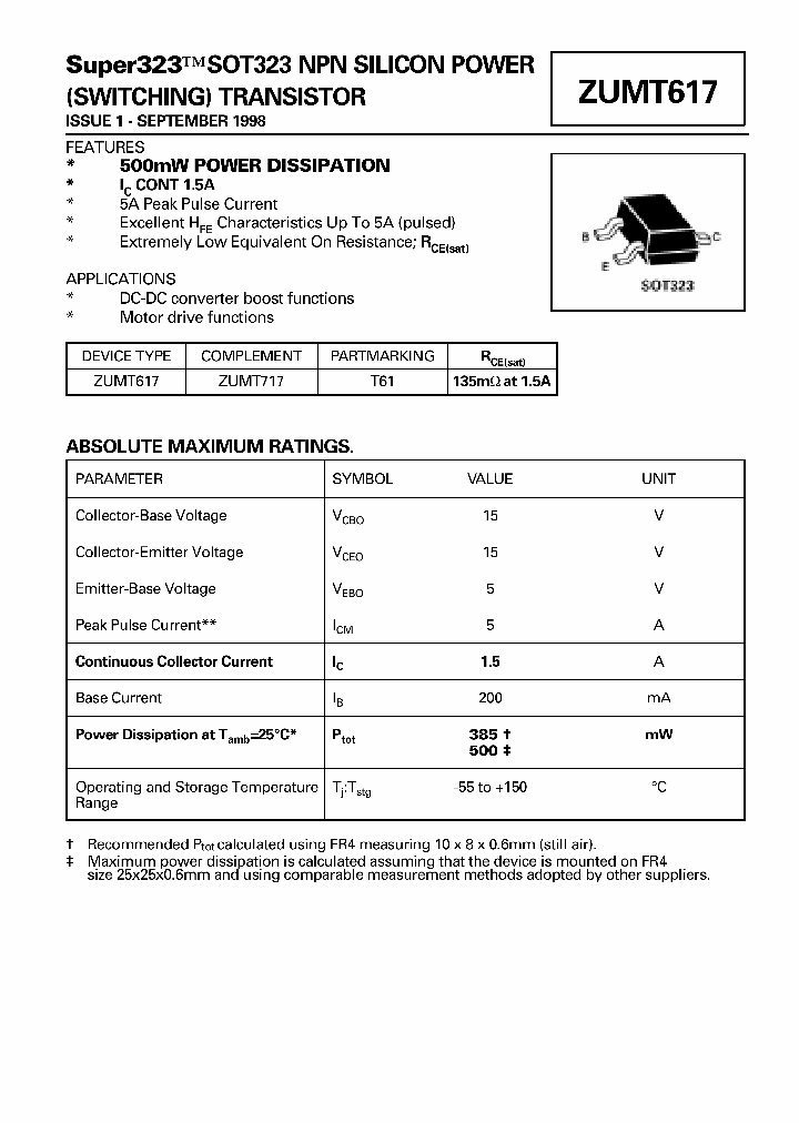 ZUMT617_9027225.PDF Datasheet