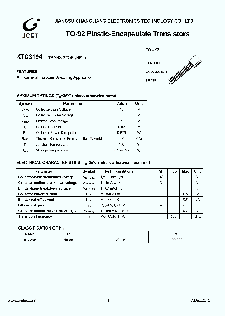 KTC3194_9028449.PDF Datasheet