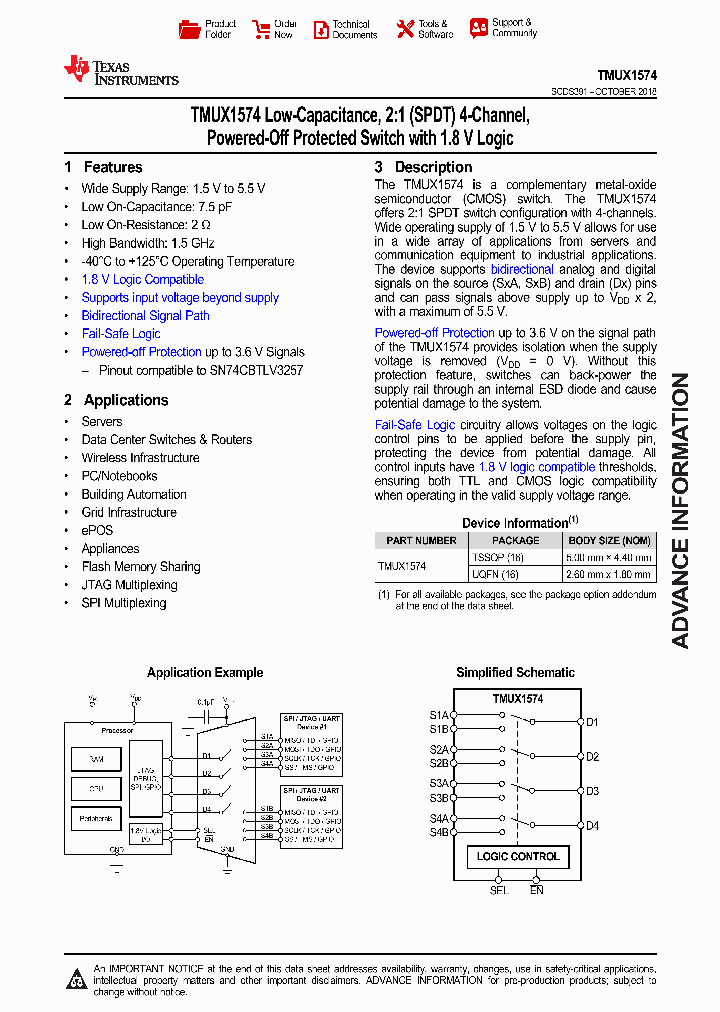 TMUX1574PWR_9032703.PDF Datasheet