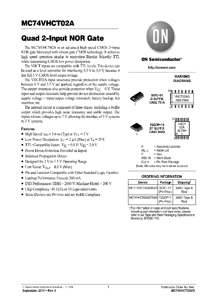 MC74VHCT02ADR2G_9034739.PDF Datasheet